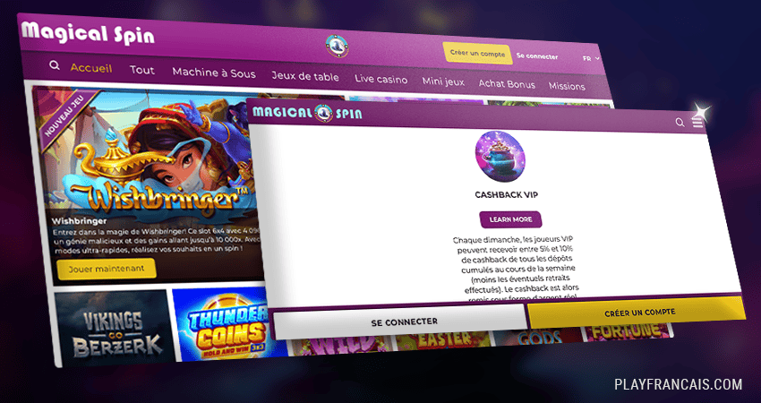 magicalspin bonus cashback