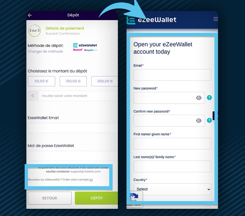 madnix casino comment deposer ezeewallet etape 3