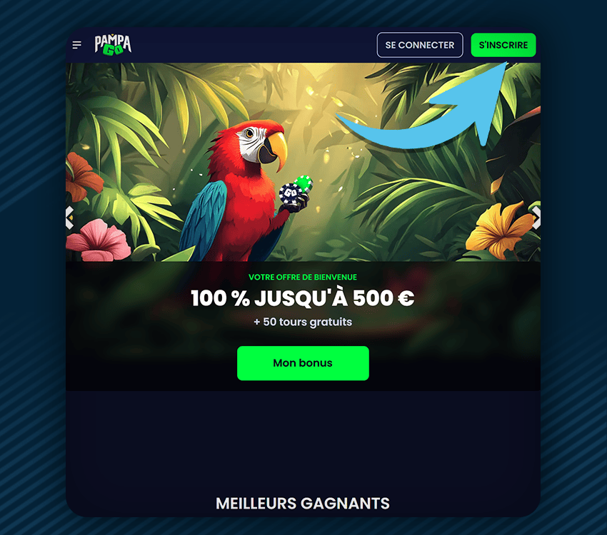 pampa go comment s'inscrire etape 1