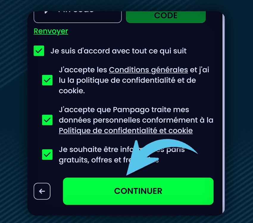 pampa go comment s'inscrire etape 4